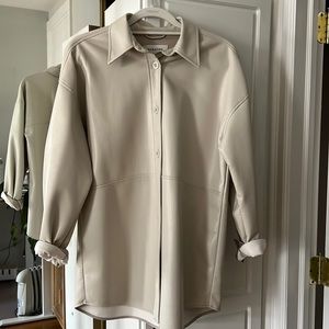 Aritzia Babaton Vegan Leather Pelli Shirt Jacket